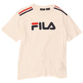 Fila Herren-T-Shirt mit Grafik, Größe S, weiße Baumwolle