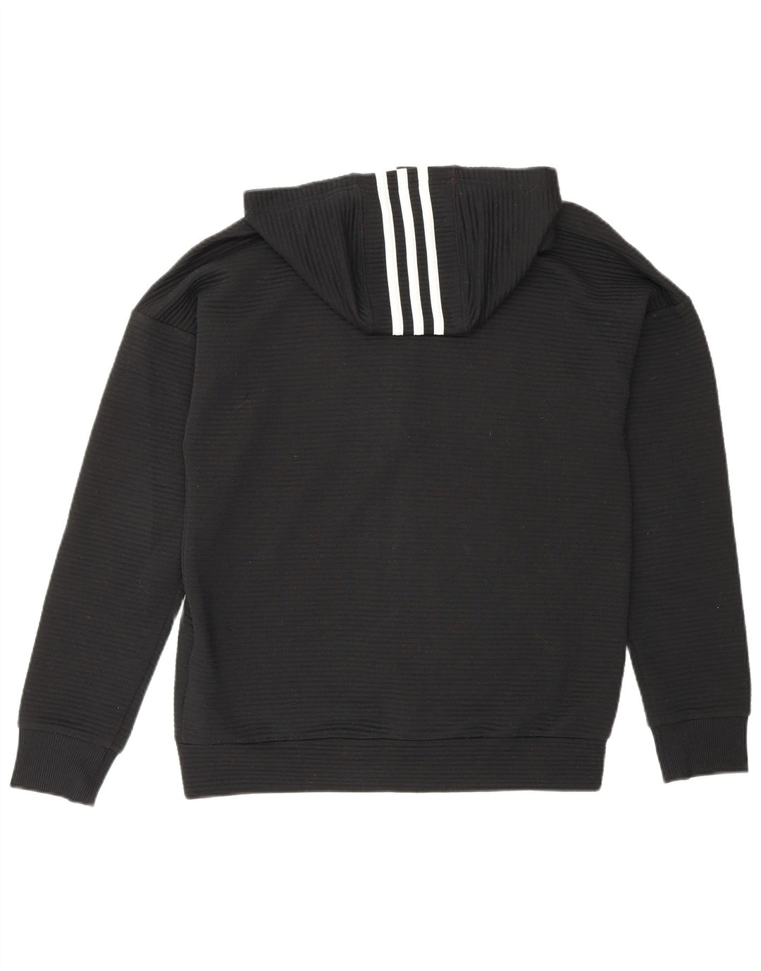 Adidas Jungen Kapuzenpullover mit Reißverschluss, 13–14 Jahre, schwarzes Polyester