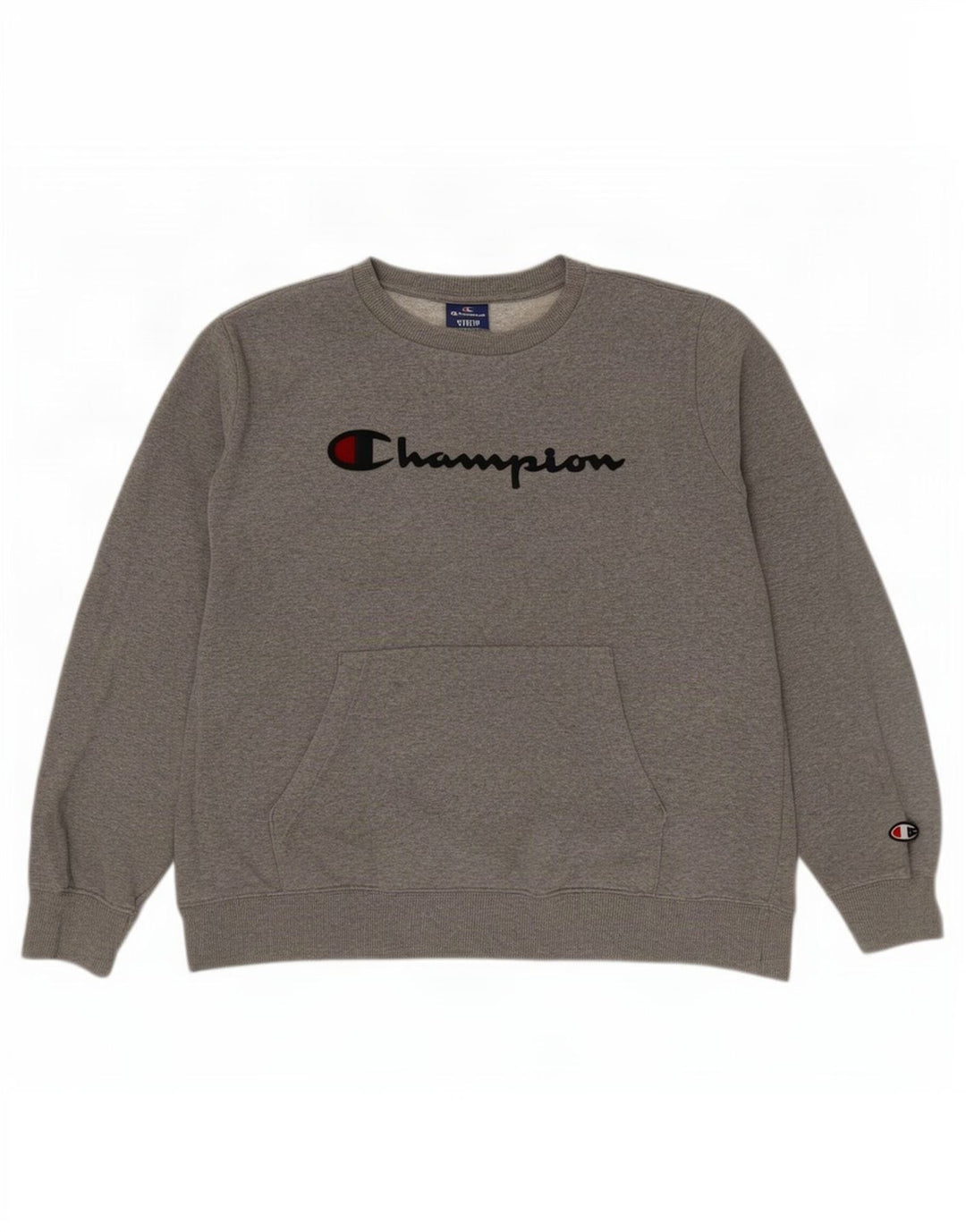 Champion Herren-Sweatshirt mit Grafik, mittelgrau gefleckt