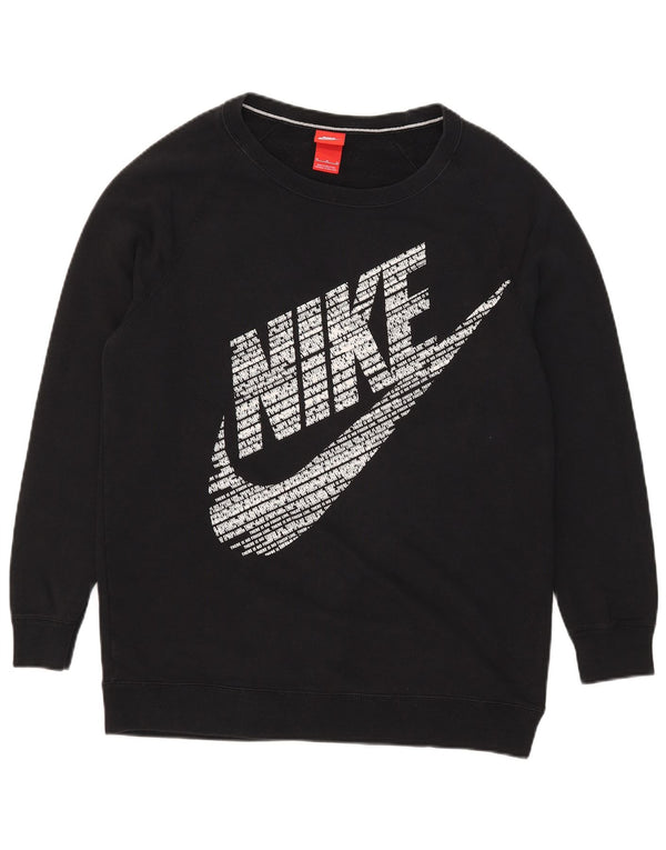 Nike Herren-Sweatshirt mit Grafik, mittelschwarz, Baumwolle