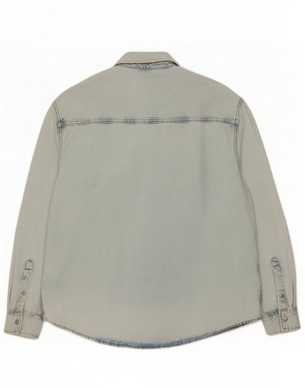 Calvin Klein Jeans Herren-Jeanshemd mit normaler Passform, große blaue Baumwolle