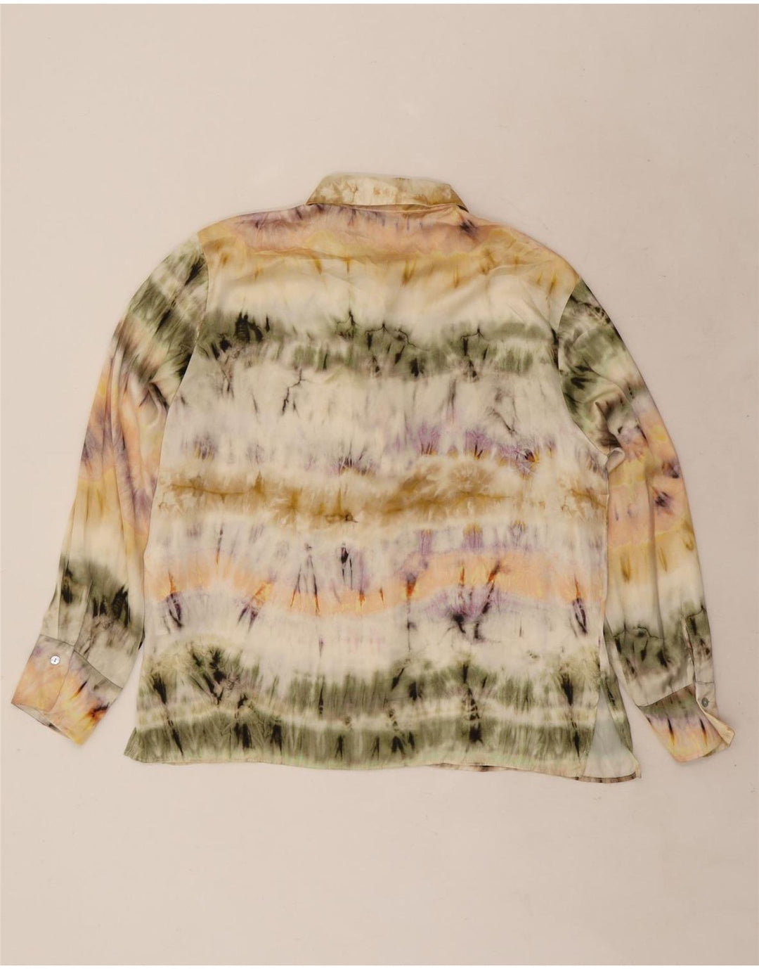 Zara Damen-Hemdbluse, UK 46, groß, mehrfarbig, Batik-Polyester