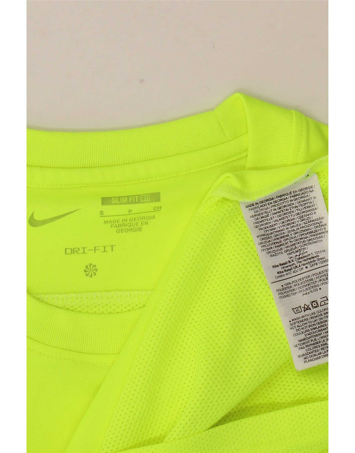 Nike Herren Dri Fit Slim T-Shirt Top Small Grün Polyester