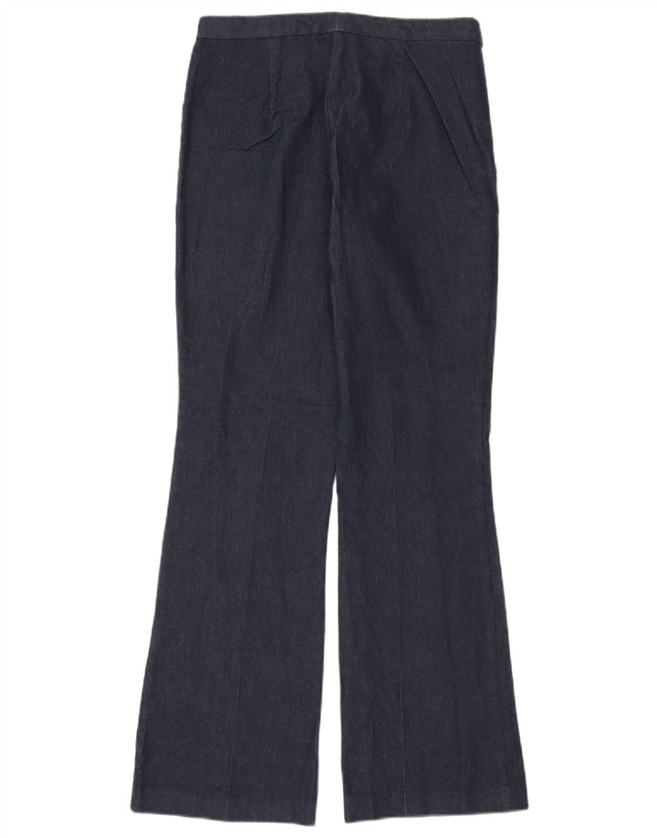 Zara Damen Bootcut-Hose, Größe M, W28, L32, Marineblau, Baumwolle