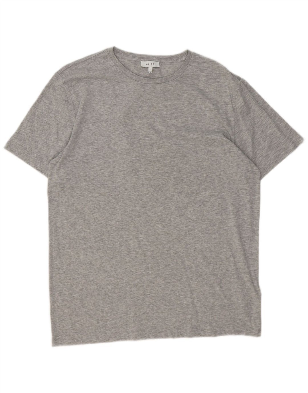 REISS Mens T-Shirt Top Large Grey Cotton