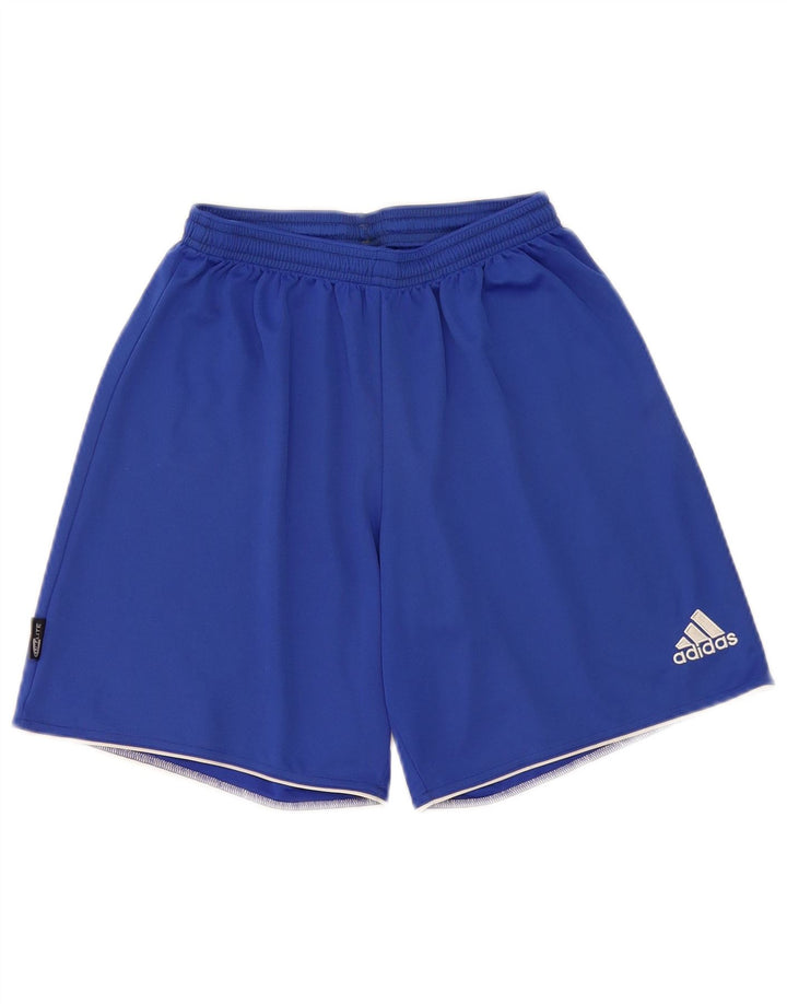 Adidas Herren Climalite Sport Shorts Mittelblau gestreift Polyester