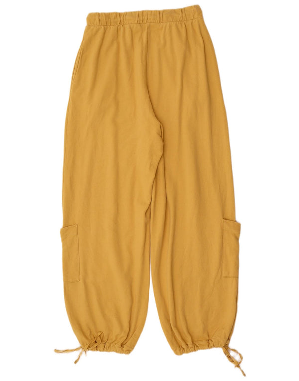 Zara Damen Cargo-Trainingshose, Jogginghose, Gr. 40, Größe L, Gelb, Baumwolle