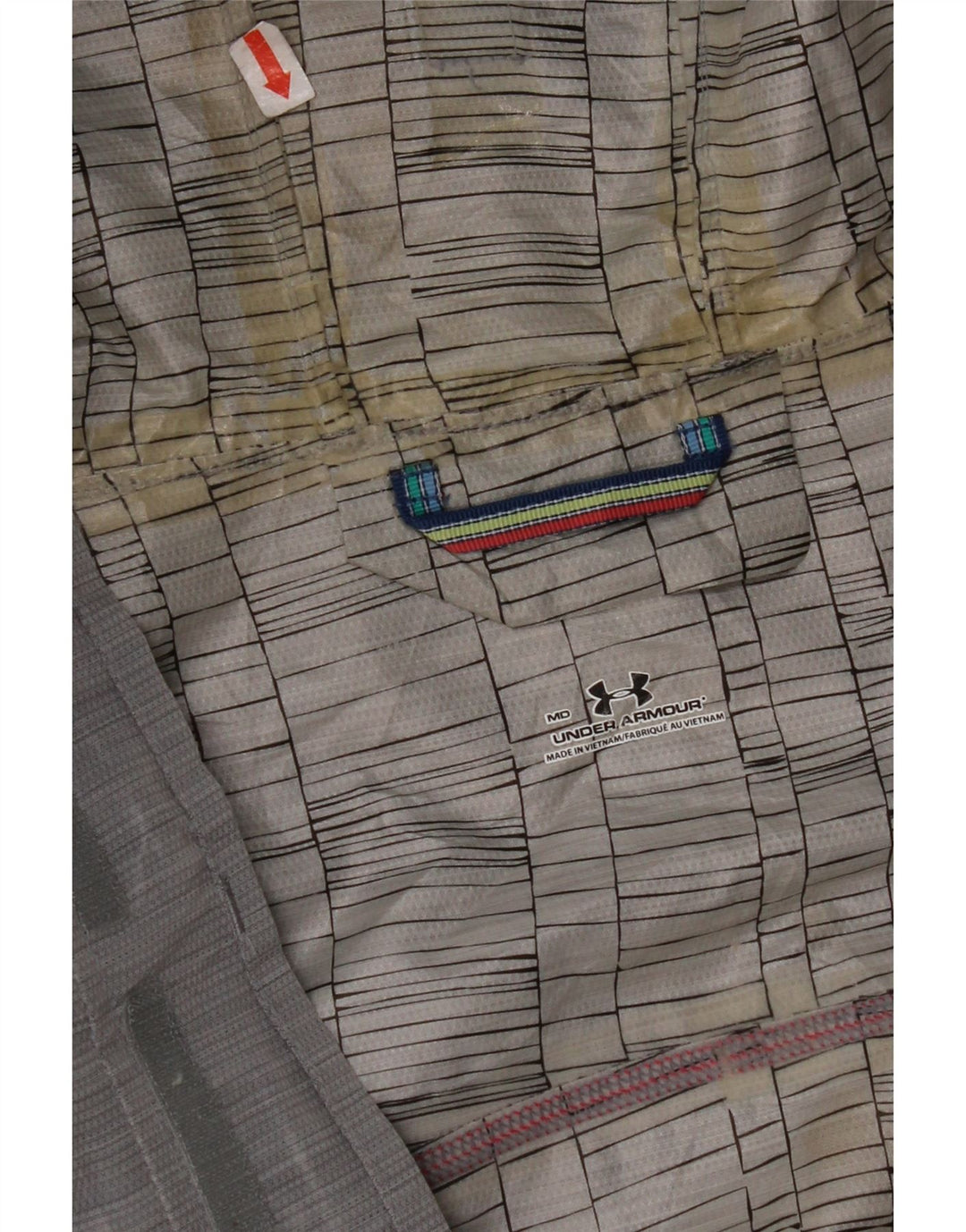 UNDER ARMOUR Herren-Regenjacke mit Kapuze, UK 38, mittelgraues Polyester