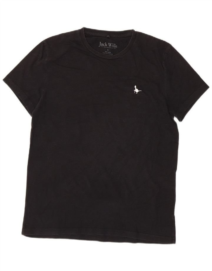 JACK WILLS Herren T-Shirt Top Small Schwarz Baumwolle