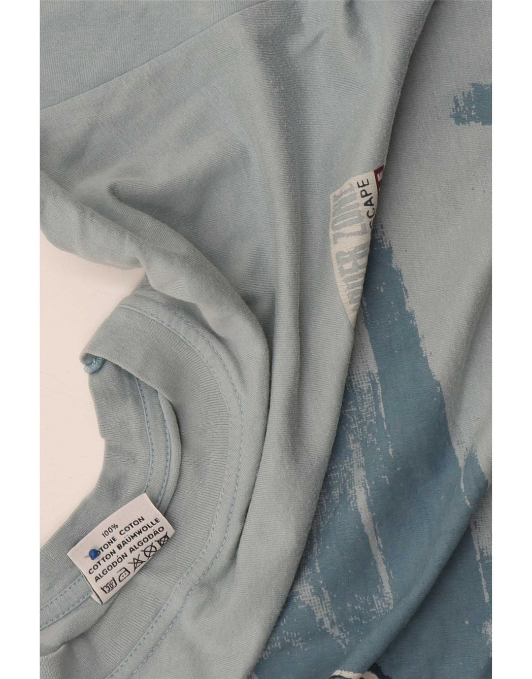 Diadora Herren-T-Shirt mit Grafik, groß, aus blauer Baumwolle