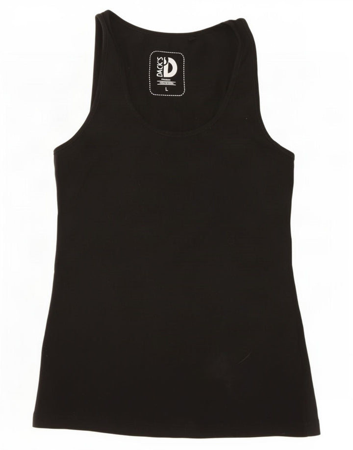 Dack's Damen-Weste-Top, UK-Größe 44, Größe L, schwarze Baumwolle