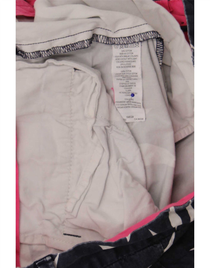 French Connection Herren-Chinoshorts W30 mittelblaue geometrische Baumwolle