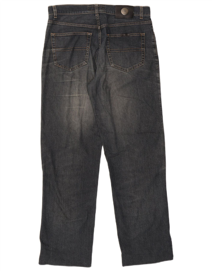 Trussardi Herren Straight Jeans W32 L30 Blau