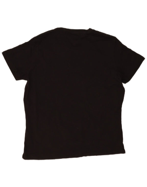Tommy Hilfiger Herren Grafik T-Shirt Top XL Schwarz Baumwolle