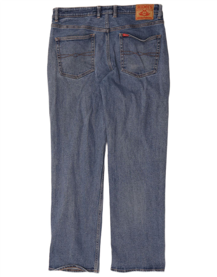 Lee Herren Riders Straight Jeans W36 L30 Blaue Baumwolle