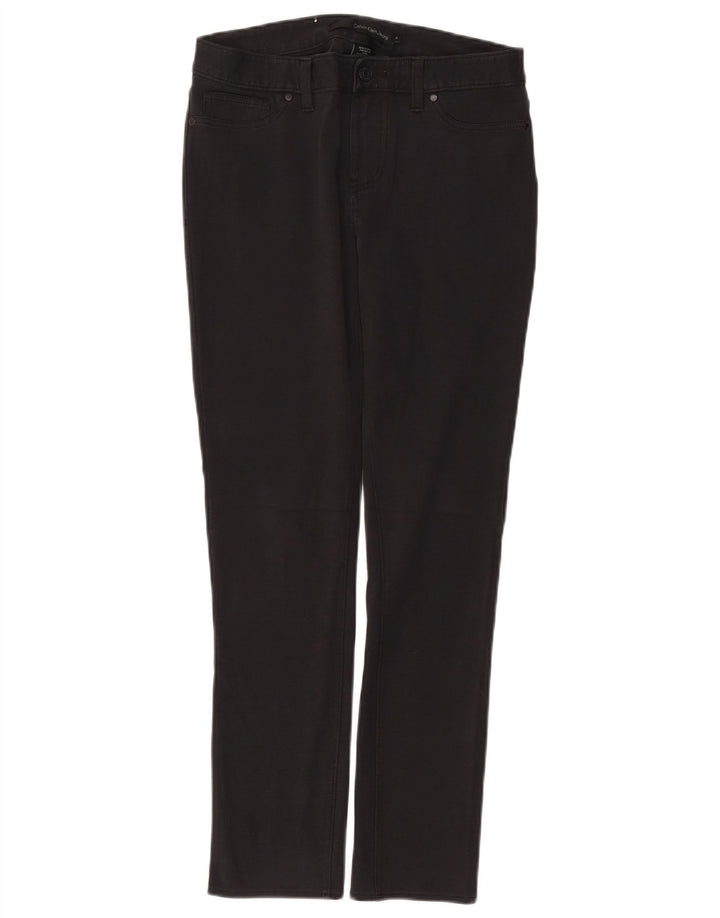CALVIN KLEIN Damen Slim Casual Hose US 6 Medium W30 L28 Graue Baumwolle