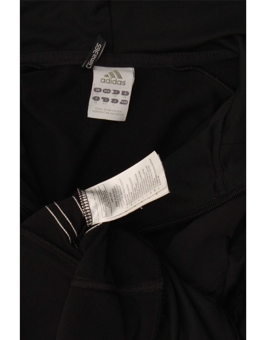 Adidas Damen Clima 365 Zip Hoodie Pullover UK 12 Medium Schwarz Polyester
