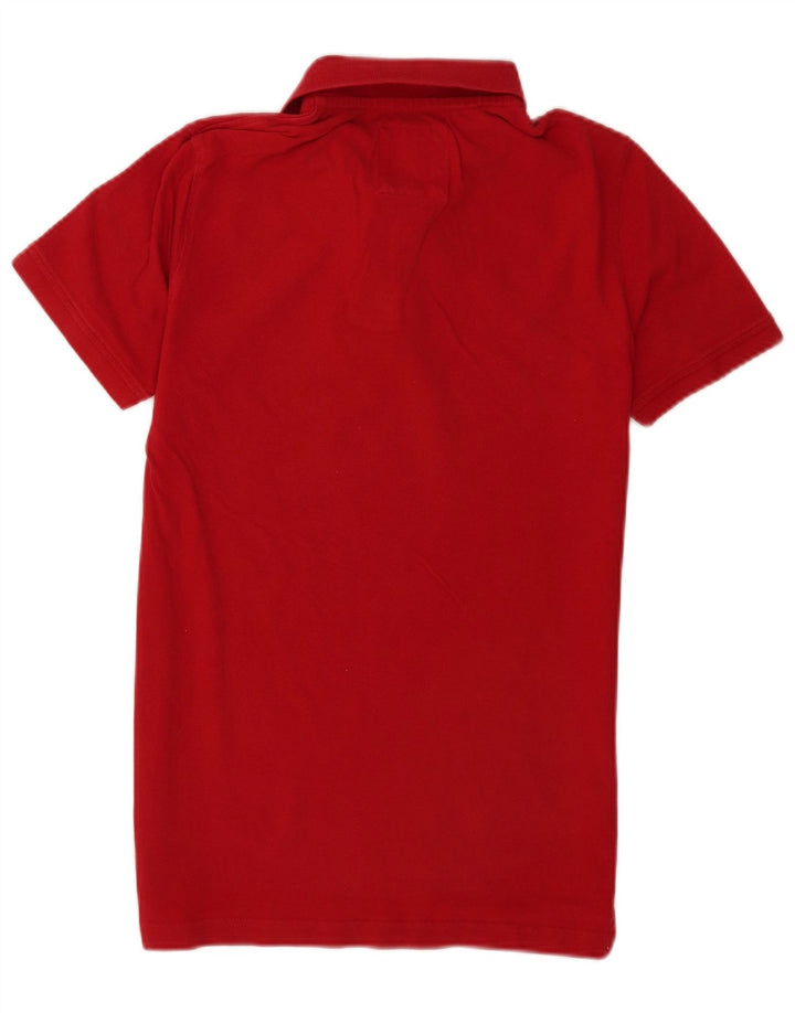 Crew Clothing Herren-Poloshirt, Größe S, rote Baumwolle