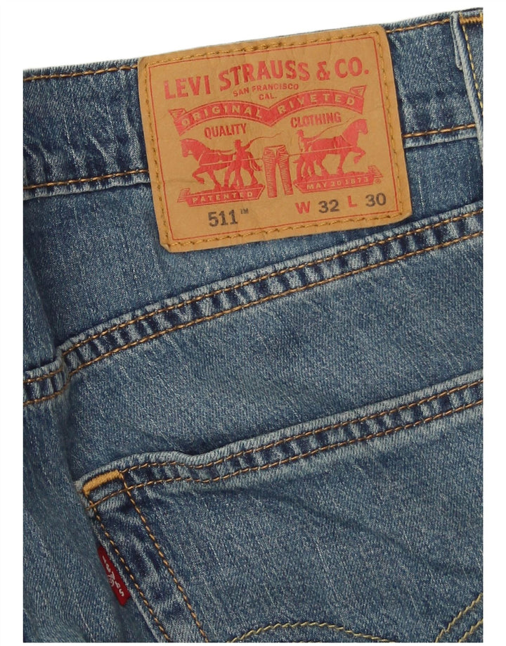 Levi's Herren 511 Slim Jeans W32 L30 Blaue Baumwolle