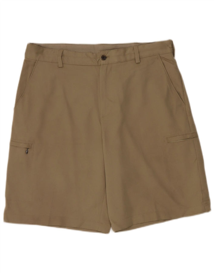 Izod Herren-Cargoshorts mit klassischer Passform, W34, groß, Khaki, Polyester