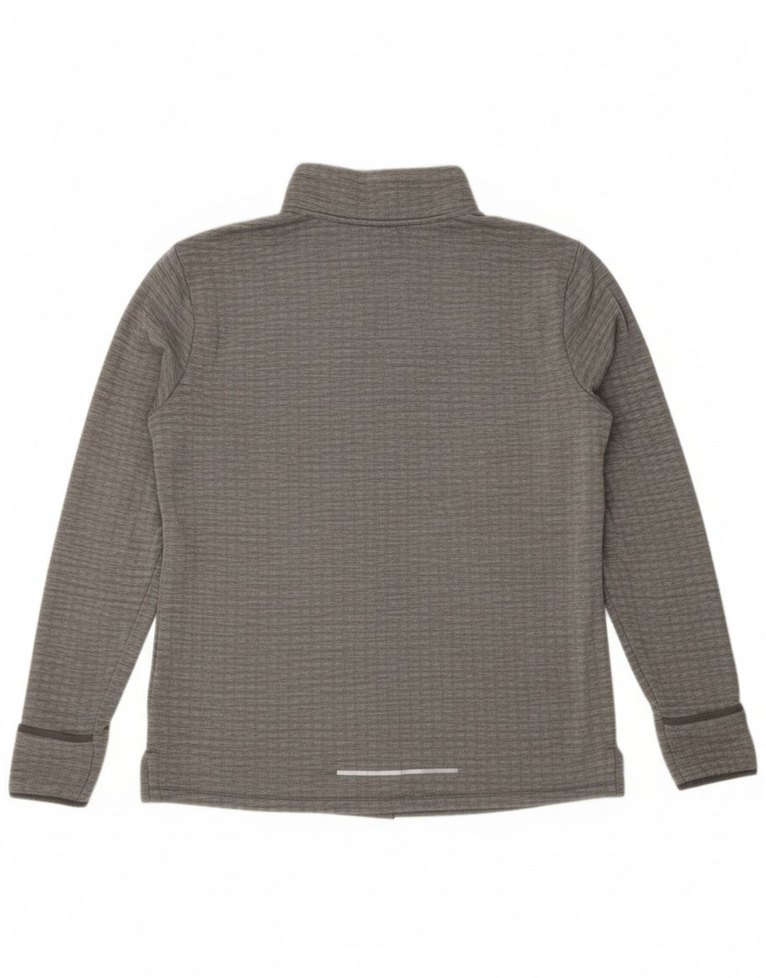 Nike Herren-Trainingsanzug-Oberteil mit Reißverschluss am Hals, großes grau geflecktes Polyester