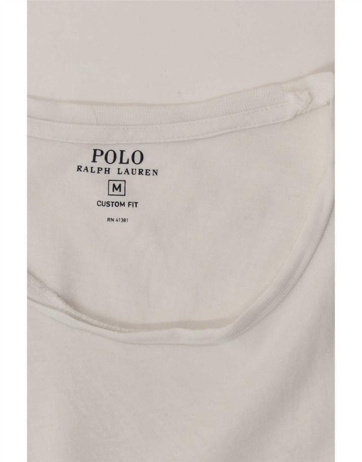 Polo Ralph Lauren Herren-T-Shirt mit individueller Passform, Mittelweiß