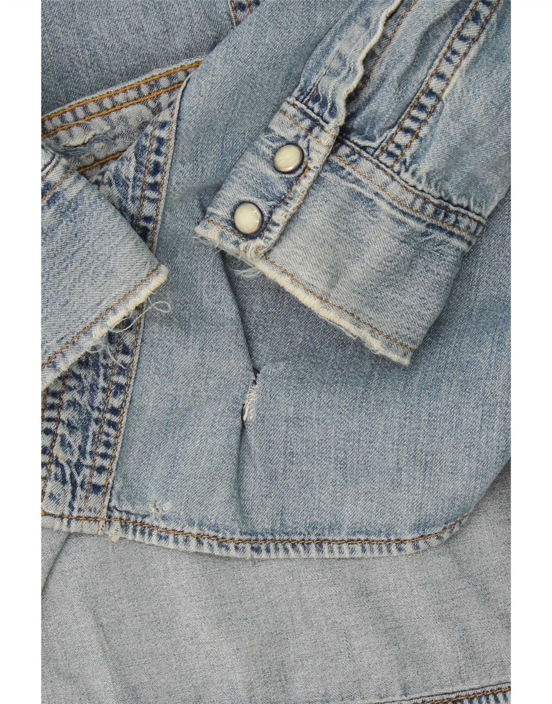 Lee Damen Jeanshemd UK 16 Large Blaue Baumwolle