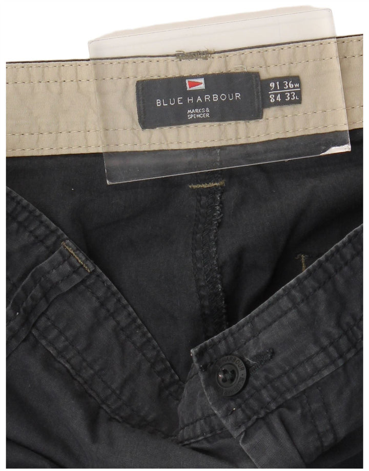 Marks & Spencer Herren Blue Harbour Cargohose W36 L33 Marineblau