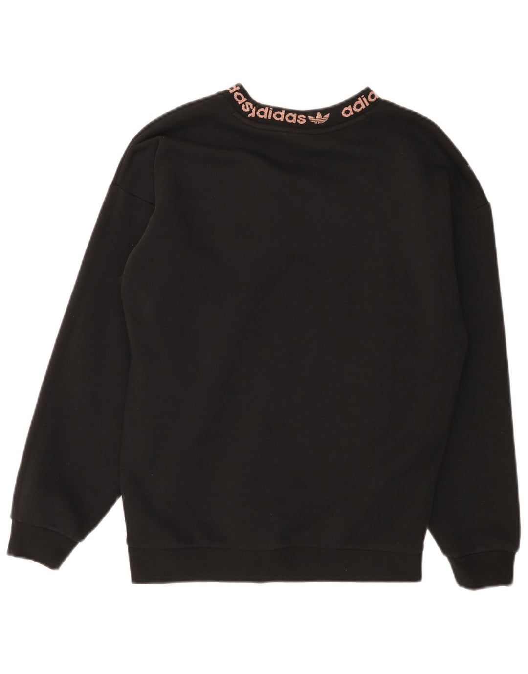 Adidas Damen Graphic Oversized Sweatshirt Pullover UK 4 Small Schwarz Baumwolle