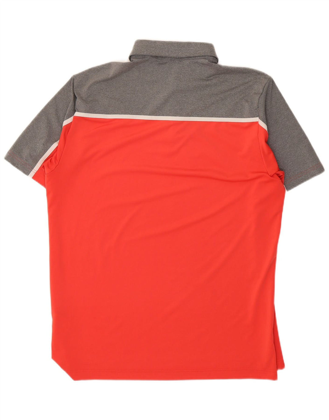 Adidas Herren-Poloshirt, großes rotes Colourblock-Polyester