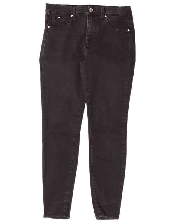 Gas Damen Slim Jeans W31 L28 Schwarze Baumwolle