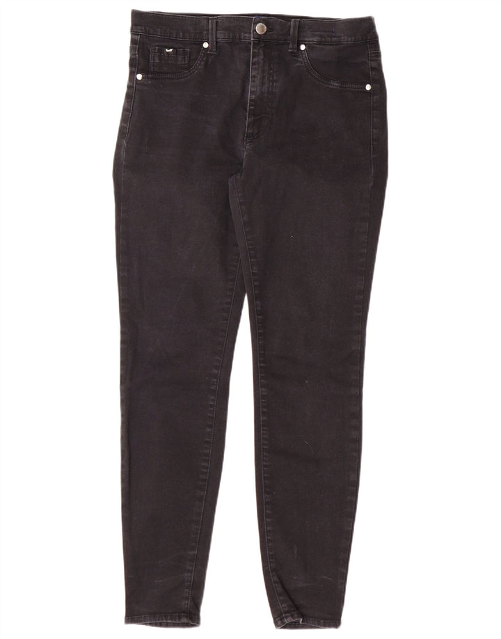 Gas Damen Slim Jeans W31 L28 Schwarze Baumwolle