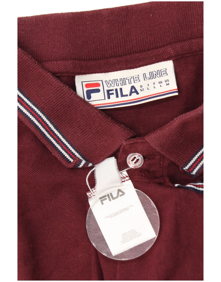 Fila Herren-Poloshirt, große kastanienbraune Baumwolle