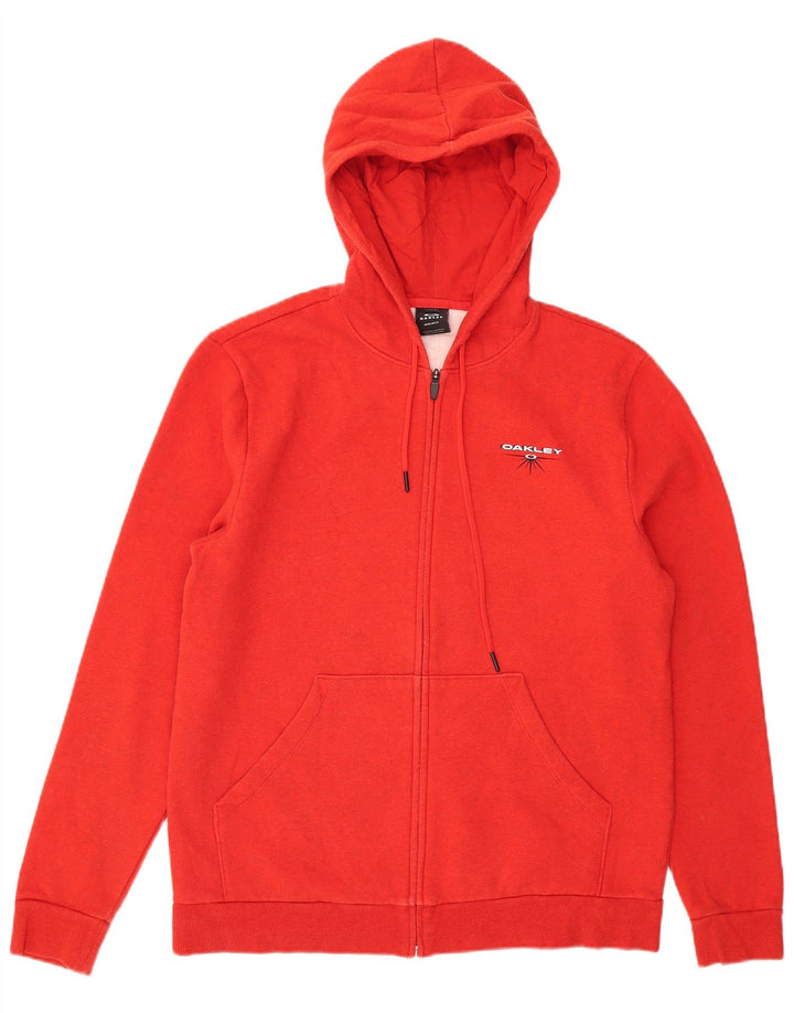 Oakley Herren-Kapuzenpullover mit Reißverschluss, mittelrote Baumwolle