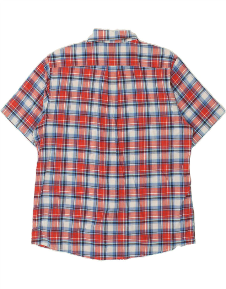 DOCKERS Mens Short Sleeve Shirt Large Red Check Cotton Vintage Dockers and Second-Hand Dockers from Messina Hembry 