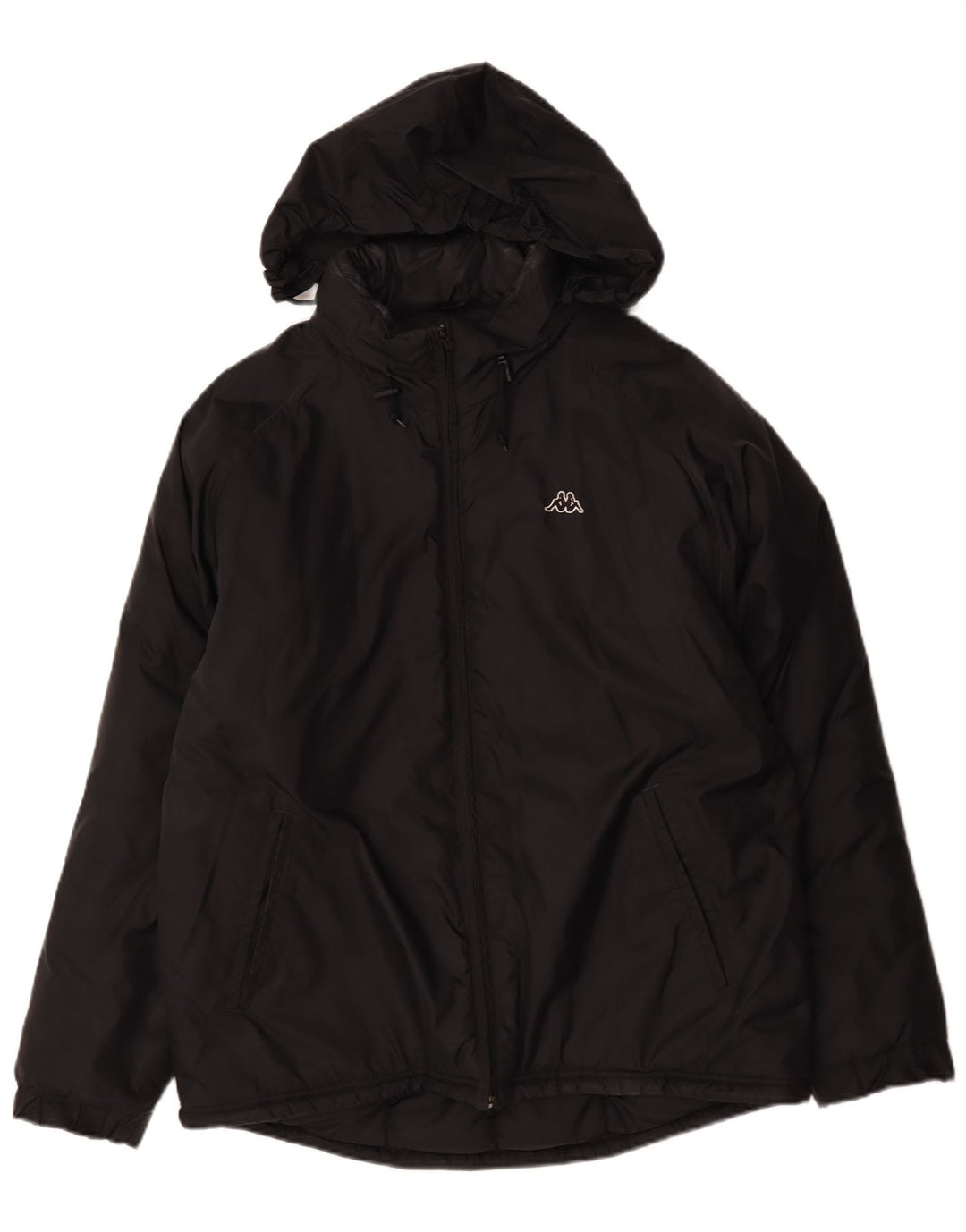 Kappa Herren-Jacke mit Kapuze, gepolstert, UK 40, Größe L, Schwarz, Polyamid