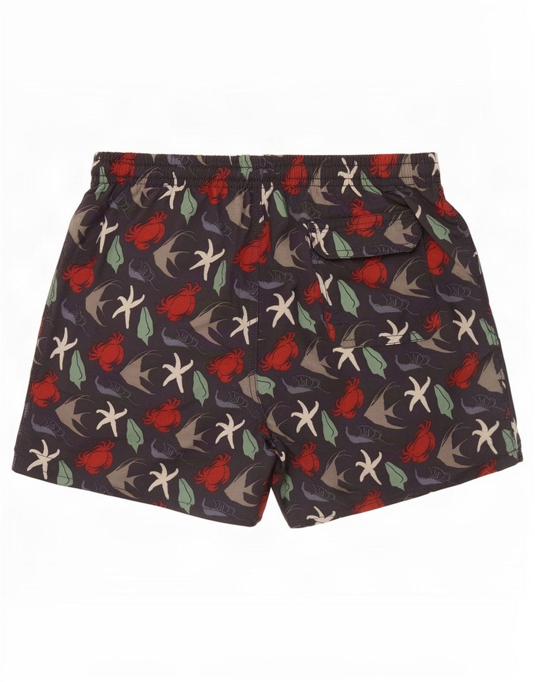 Scout Herren-Badeshorts mit abstraktem Muster, mittelgroß, marineblau, Polyamid
