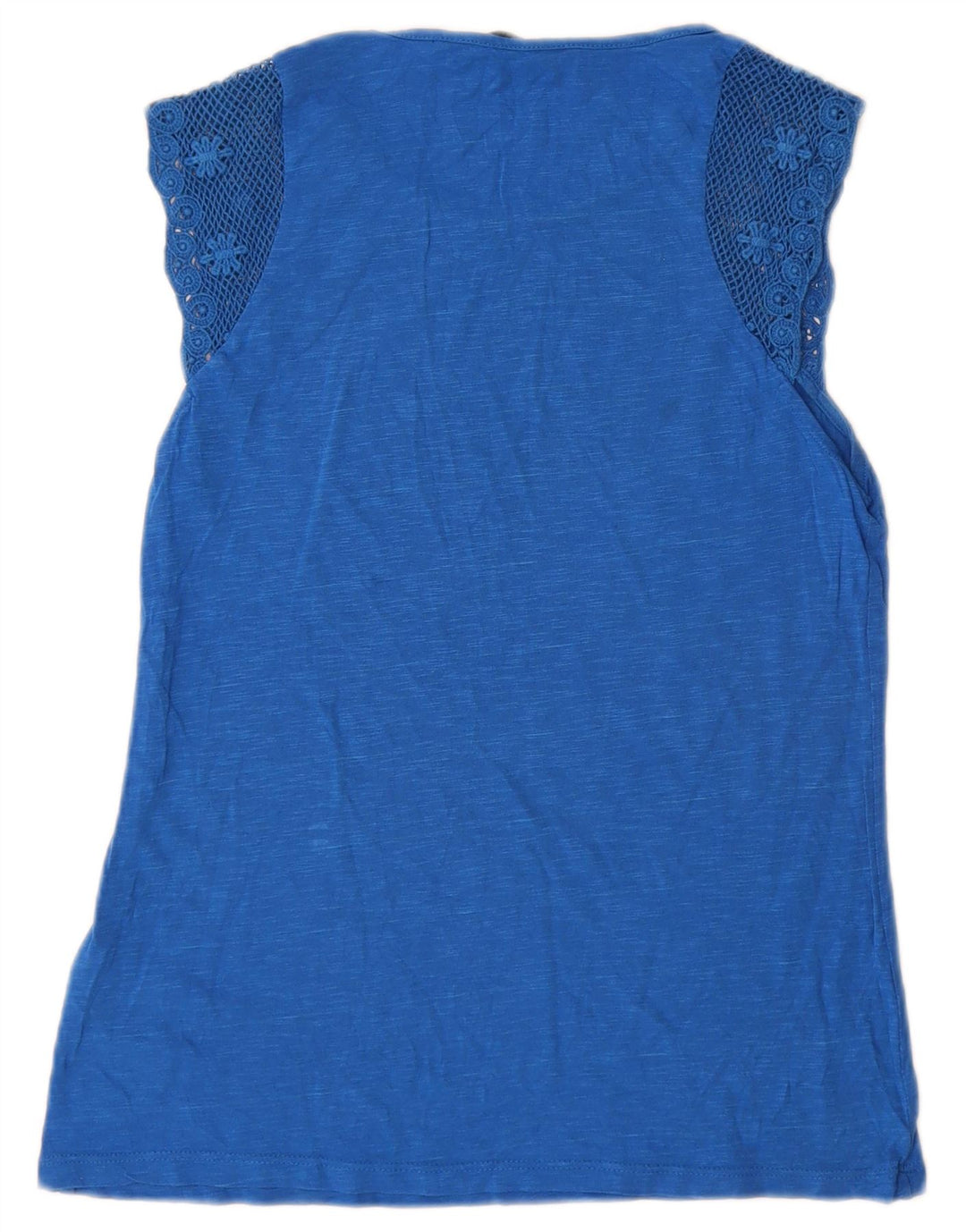 Ralph Lauren Damen Weste Top UK 10 Small Blaue Baumwolle
