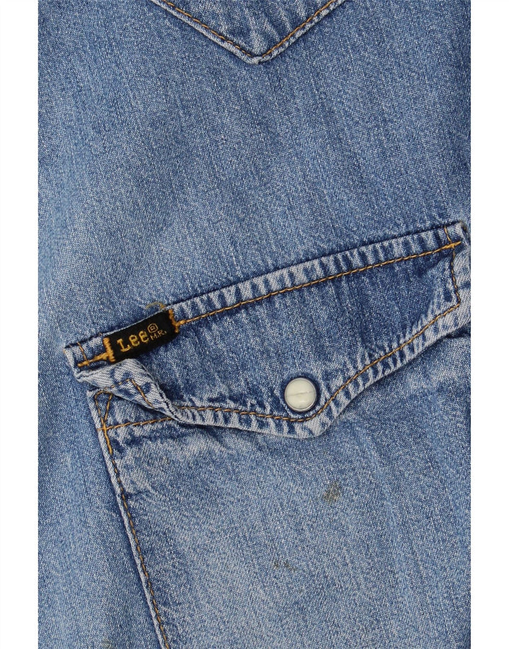 Lee Herren Jeanshemd XL, blaue Baumwolle