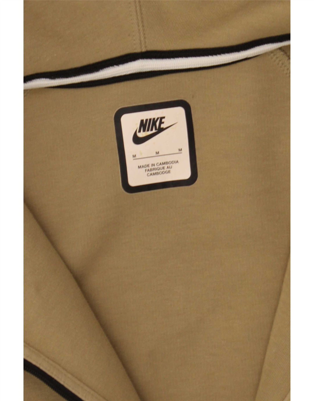 Nike Herren-Kapuzenpullover mit Reißverschluss, mittlere Khaki-Baumwolle