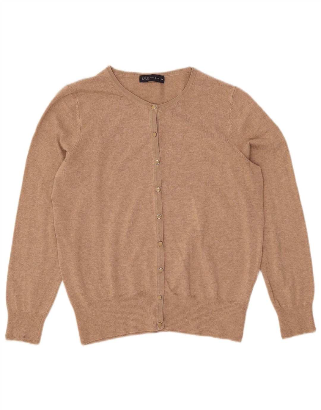 Marks & Spencer Damen-Cardigan-Pullover UK 12 Mittelbeige Viskose