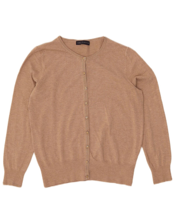 Marks & Spencer Damen-Cardigan-Pullover UK 12 Mittelbeige Viskose