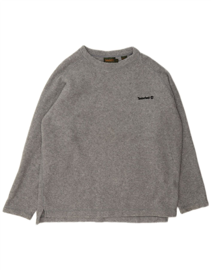 Timberland Herren-Fleecepullover, großes grau geflecktes Polyester