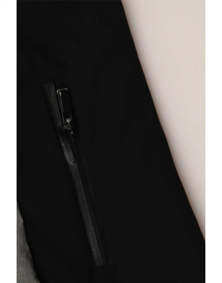 Kappa Womens Hooded Wattierter Mantel UK 10 Small Grau Farbblock