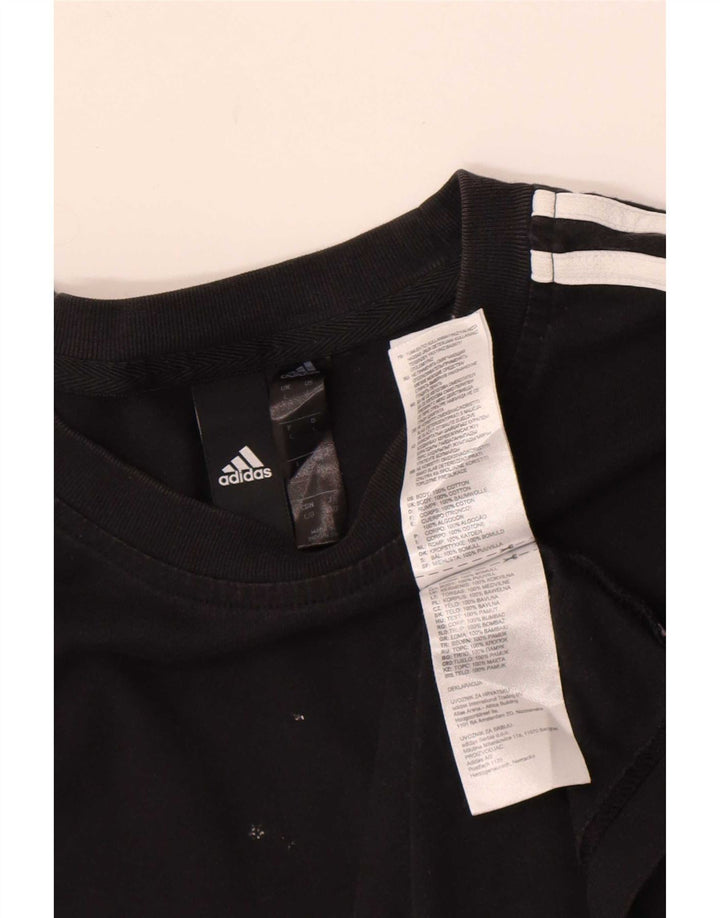 Adidas Herren T-Shirt Top Large Schwarz Baumwolle
