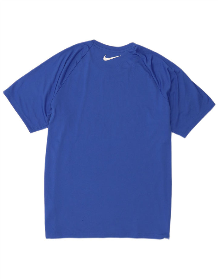 Nike Herren Dri Fit Grafik-T-Shirt-Oberteil, Größe L, Blau