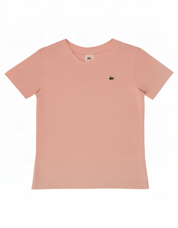 Lacoste Damen T-Shirt Top Größe 46 XL Rosa Baumwolle