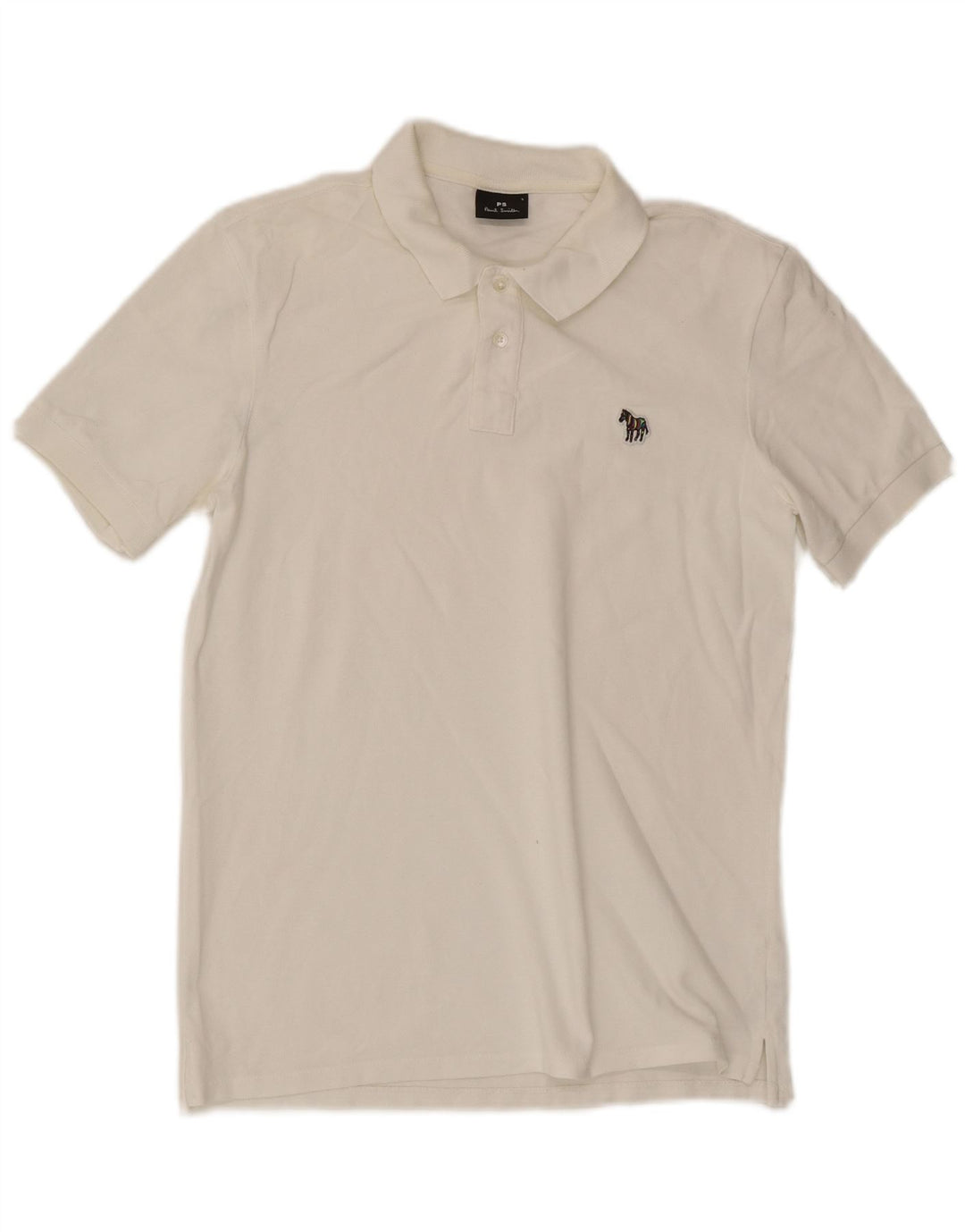 Paul Smith Herren-Poloshirt, Größe S, weiße Baumwolle