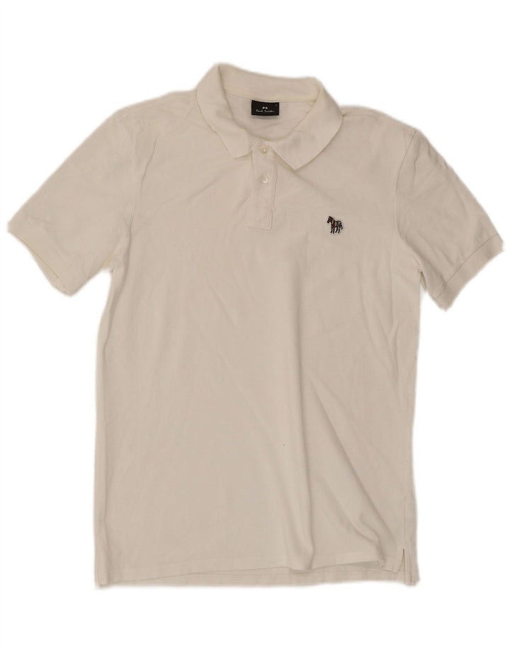 Paul Smith Herren-Poloshirt, Größe S, weiße Baumwolle