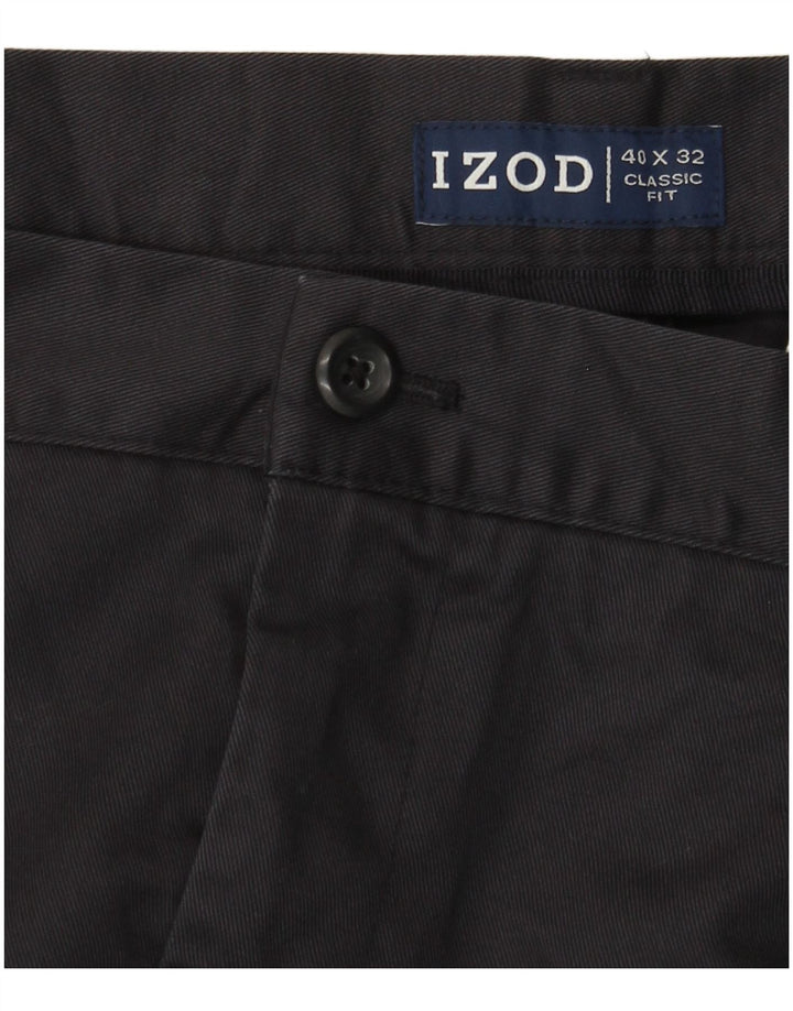 IZOD Herren-Hose mit klassischer Passform, Breite 40, Länge 25, Marineblau